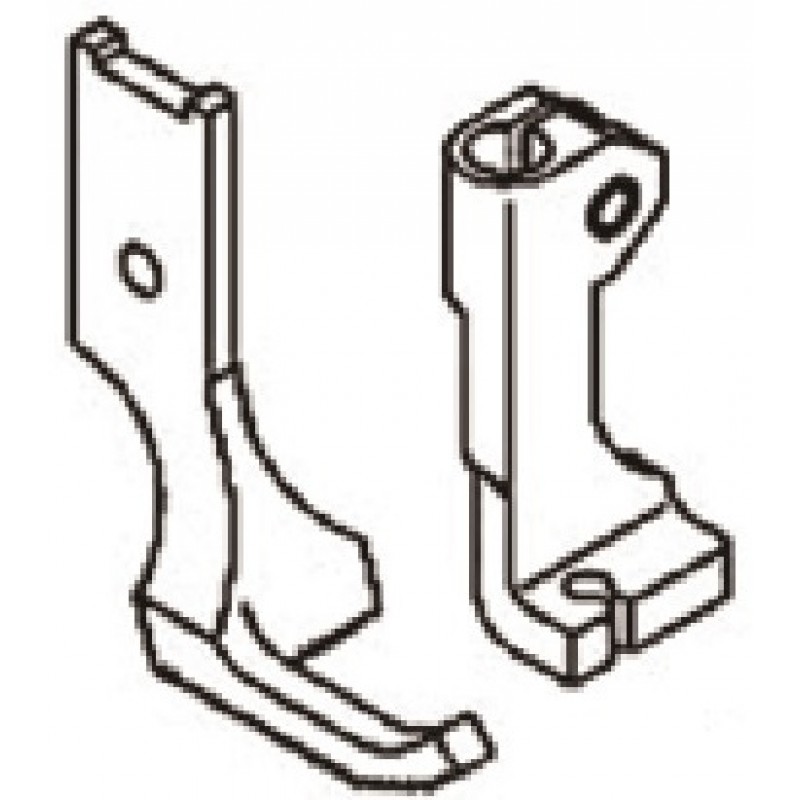 17084 Presser Foot + 17087 Feeding Foot — Presser Feet Set for Binding (Small) Presser Foot Width : 14mm Feeding Foot Wid…