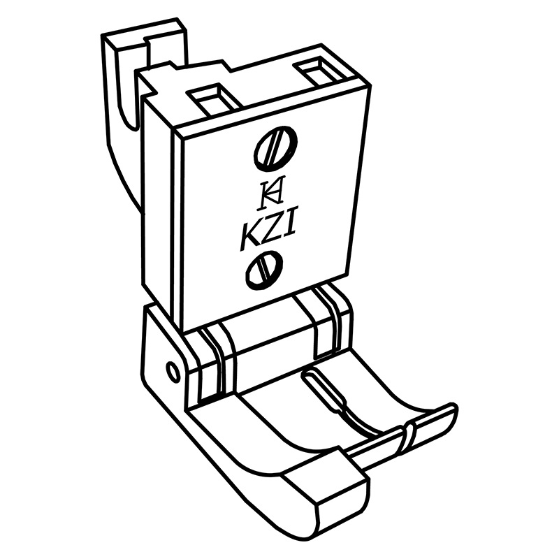 KZI-L Compensating Feet — Left Compensating Feet *Optional size: The space between needle hole and left guide.