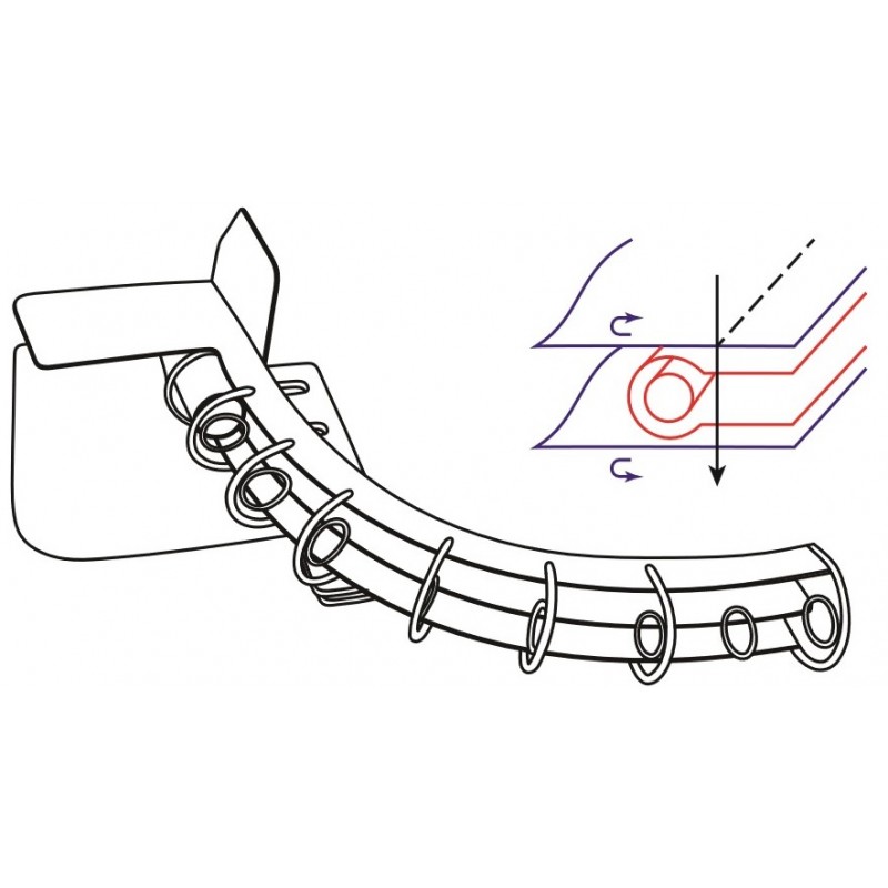 KHF767P2 Attachment — The center part binded cord has been made by KHF767P1 already KHF767P2 help to add the upper and bottom layer