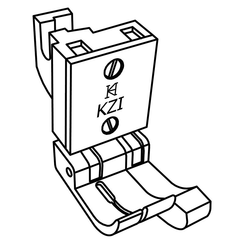 KZI-R Compensating Feet — Right Compensating Feet *Optional size: The space between needle hole and right guide.