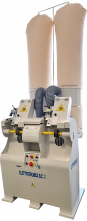Elettrotecnica BC Mod 88N/2 Звукоизолированная шлифовальная машина с 2 станциями лента/лента с системой  сухой противопожарной безопасности