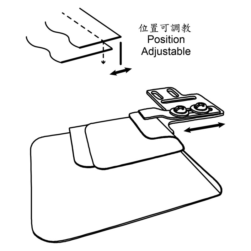 KHF4410 Attachment — Upper fabric position is adjustable. Thickness of each layer : 2.5mm