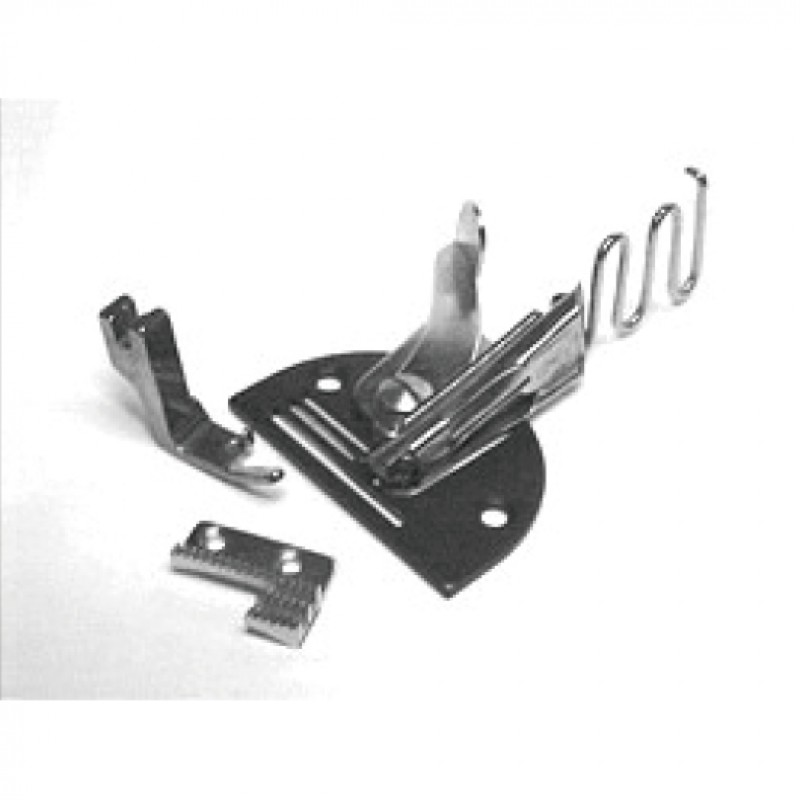 A10 Binding Set — Right Angle Bias Binder Set (For thin material) It is including binder, needle plate, 20002 feed dog and A10 presser foot.