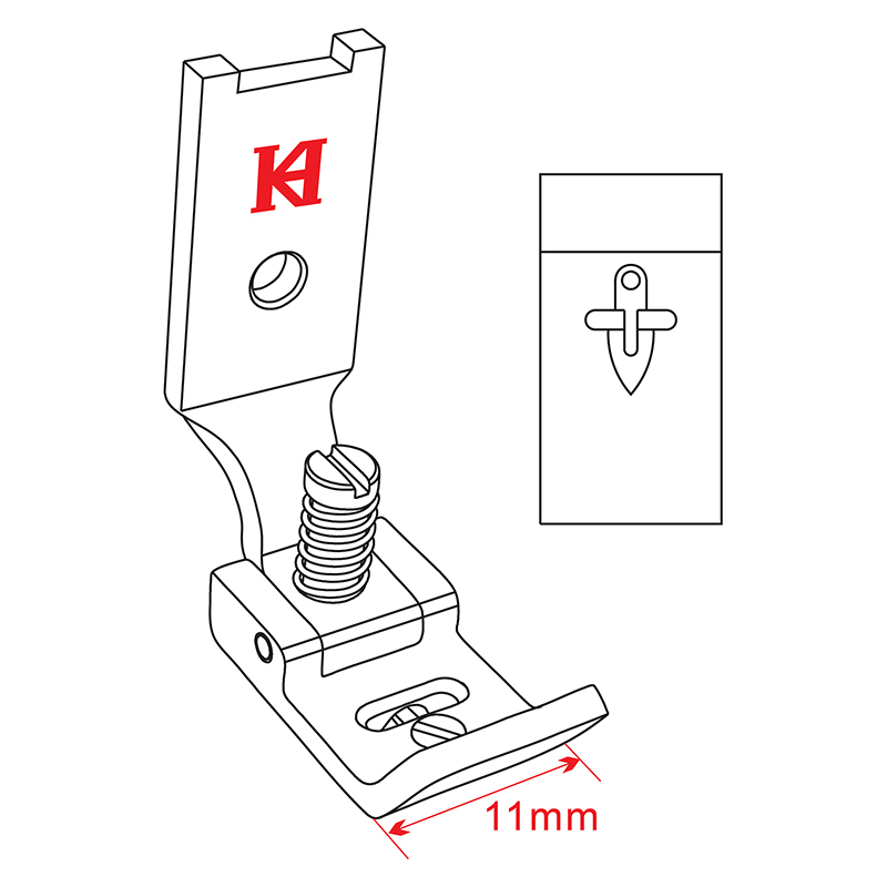 107-253T Presser Foot with Supporting Finger — Presser Foot with Supporting Finger for Singer / Juki Zigzag Machine For extrem…