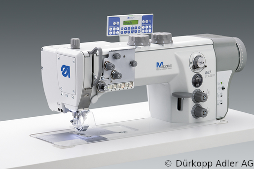 867-393342-M VF Dürkopp Adler 1-Needle lockstitch flatbed bottom feed, needle feed and alternating foot top feed, integrated sewing drive sewing machine (0867 990214 042)