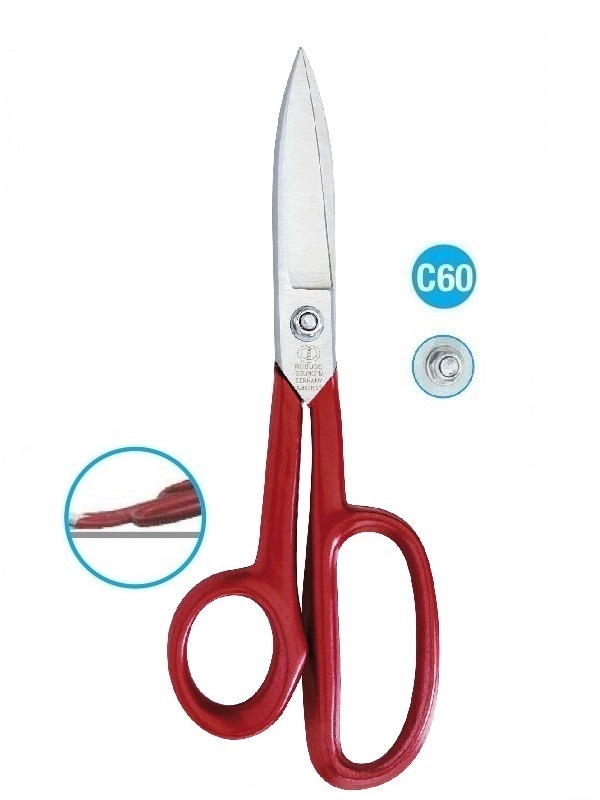 ROBUSO 1080/3/D/8.5". Ножницы Solingen для обрезки  кожи, ткани и поролона  при обивке мебели