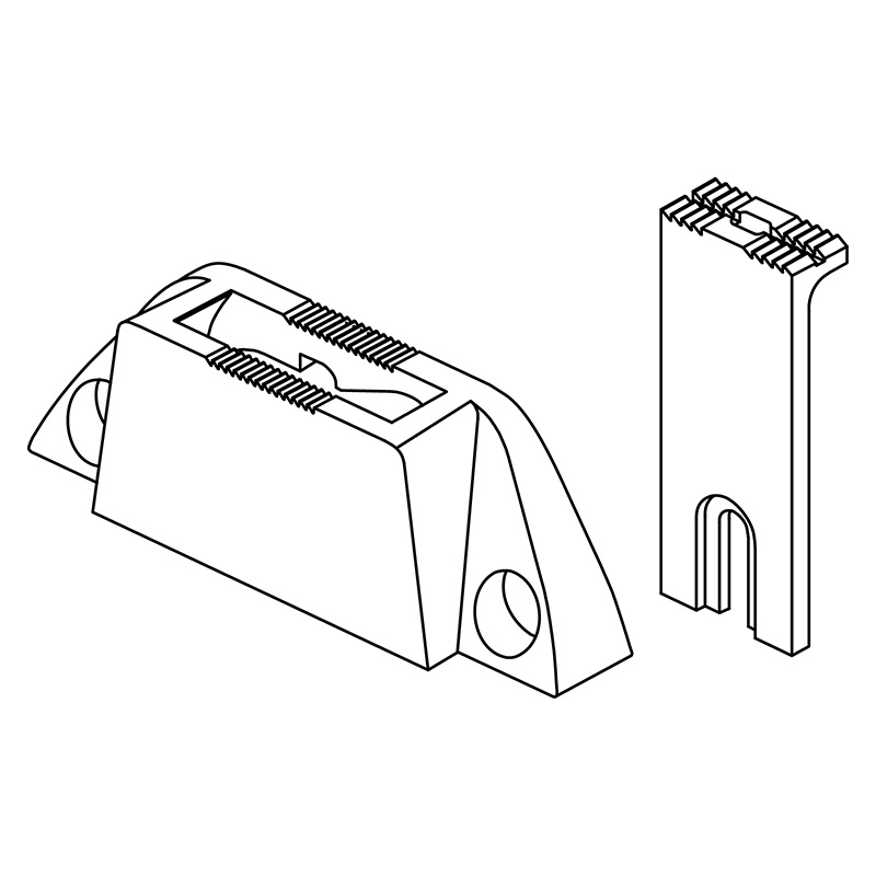 KH869-NP Needle Plate + KH869-FD Feed Dog — Needle Plate and Feed Dog Set for Durkopp Adler 869 Feed dog feeding size: 18mm x 8mm