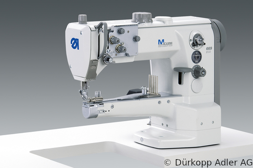 669-180010 Dürkopp Adler 1-Needle lockstitch cylinder arm bottom feed, needle feed and alternating foot top feed sewing machine (0669 990001 070)