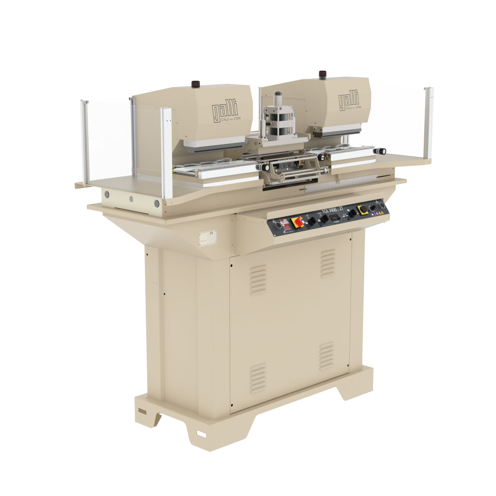 Galli TCE 3000 2 – TCE 3000 2T 280 гидравлический двухголовочный пресс для резки ремней и полос с автоцентрирующим столом