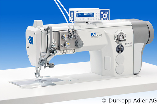 867-190945-M Dürkopp Adler 1-Needle lockstitch flatbed bottom feed, needle feed and alternating foot top feed, integrated sewing drive sewing machine (0867 991405 001)