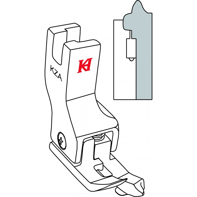 KZA Collar Attaching Feet — Collar Attaching Feet (Visible Stitch) Size: 1/32"