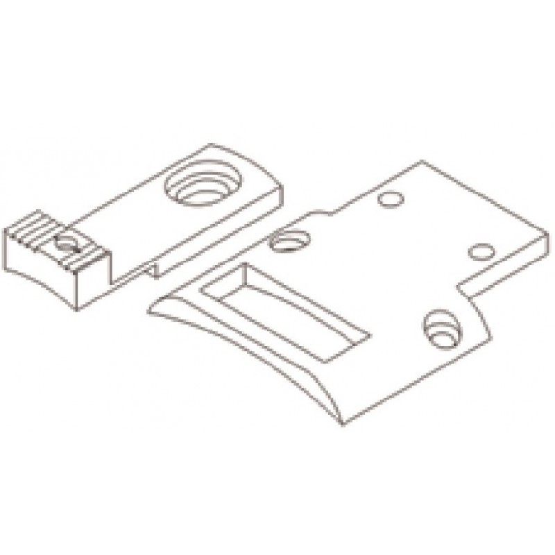 17221B Needle Plate + 17220B Feed Dog — Needle Plate and Feed Dog for Seiko LSC-8B