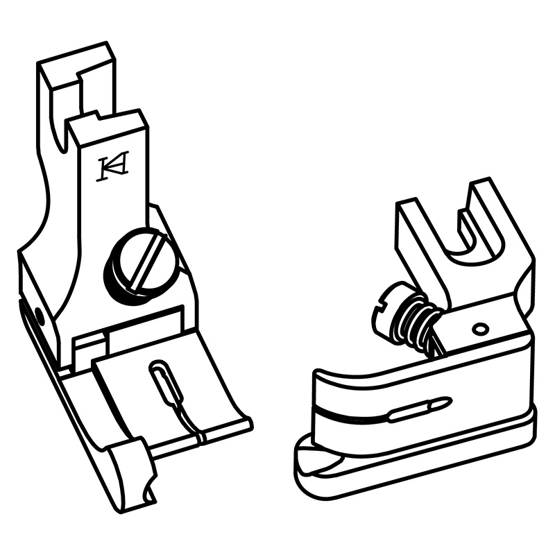 KL-NF Compensating Feet — Needle Feed Left Compensating Narrow Feet *Optional size: The space between needle hole and left guide.