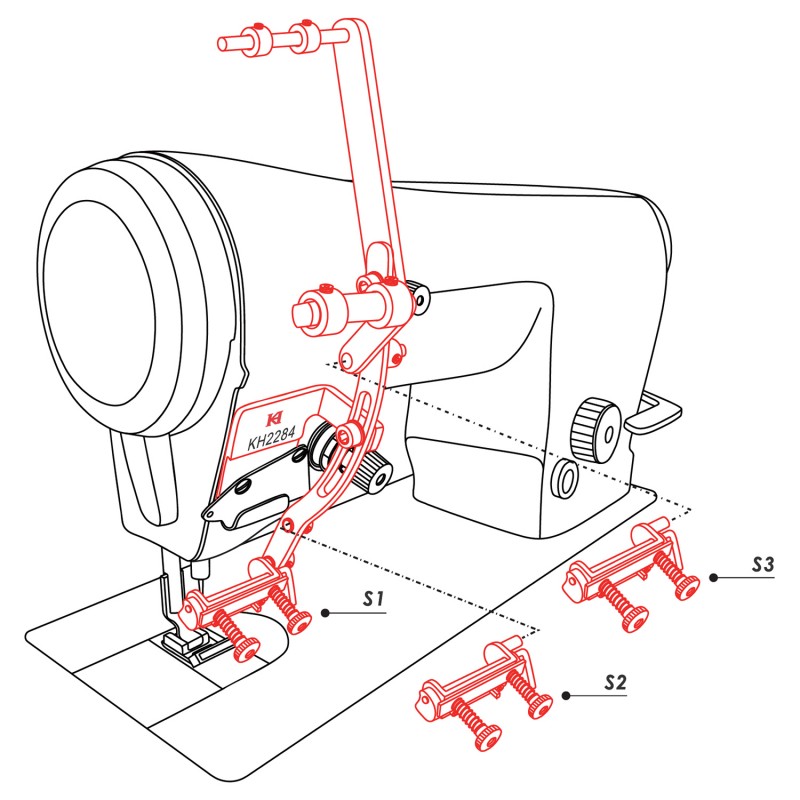 KH2284 Multi-sections Roller Type Tension Device — Multi-sections roller type tension device KH2284-T1 1-Section Tension Device KH2284-T2 2-Section Tension Device KH2284-T3 3-Section Tension Device