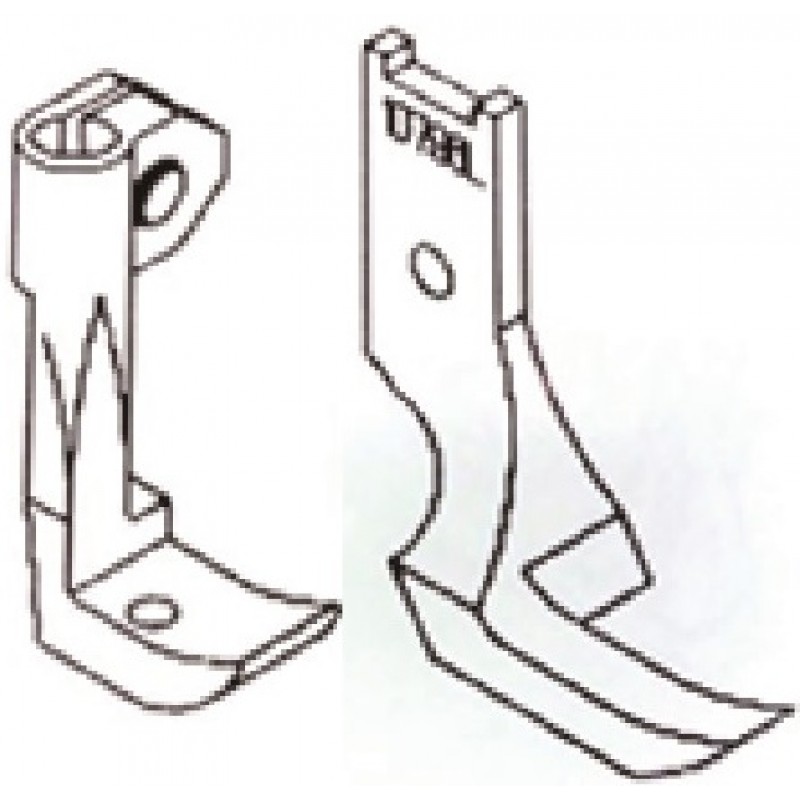 10796L Presser Foot + 10795L Feeding Foot — Left Zipper Feet Set Presser Foot Width : 14.5mm Feeding Foot Width : 10mm Suit…