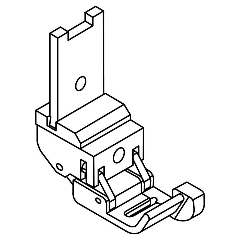 KCP-R Compensating Feet — Right Guiding Compensating Feet (for Light Material) Presser feet position can be adjusted. Convertible presser feet shank for Pfaff zigzag or other zigzag machine (e.g. Juki, Singer, Brother).