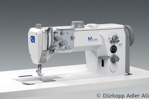 867-190040 Одноигольная машина челночного стежка с плоской платформой. Нижний, игольный транспортеры и верхний альтернирующий транспортер лапка  (0867 990002 064)