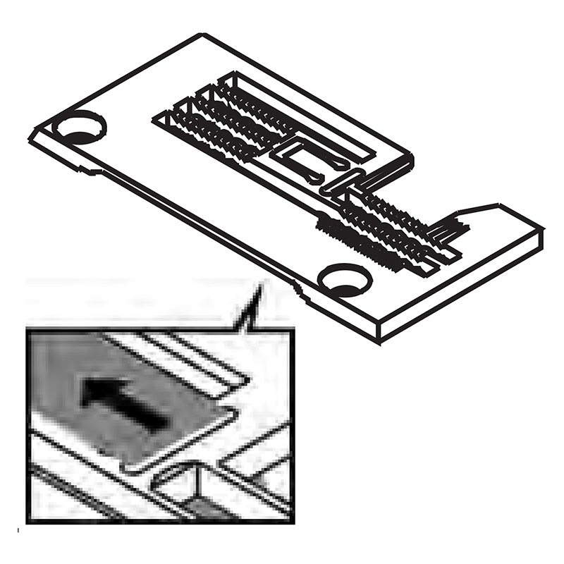 Y95260A Needle Plate — Needle Plate for Yamato Coverstitch Machine Suitable for machine: