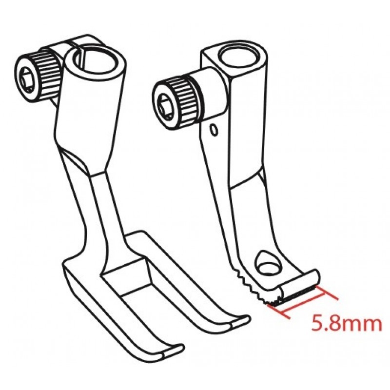 KP1525N Presser Feet — Presser feet width : 12mm Feeding feet width : 5.8mm