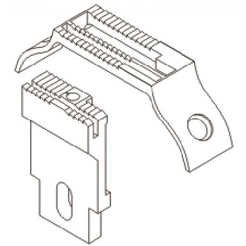13104 Needle Plate + 13103 Feed Dog — Needle Plate and Feed Dog for Seiko LCW-7 13104 Needle Plate Hole Length : 30.4…