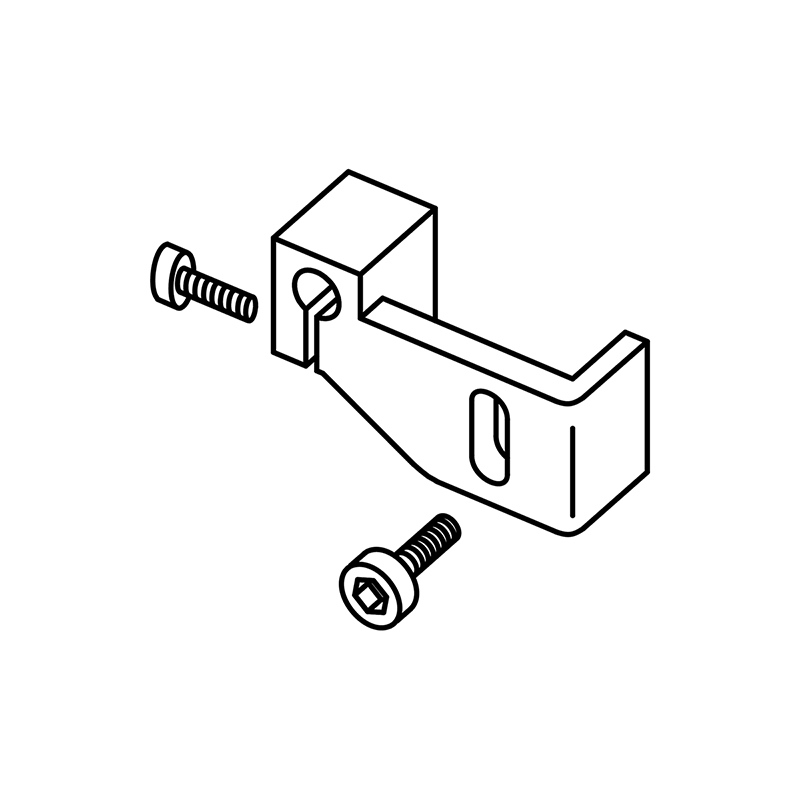 PD938 Suspended Holder — Suspended Holder Fix on presser foot, for attaching guide set/tape attachment. Suitable for machine: