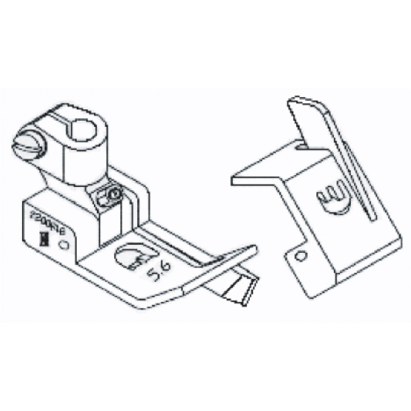 2200R Guiding Foot — Right Guiding Foot for Coverstitch Machine The space between right needle and r…