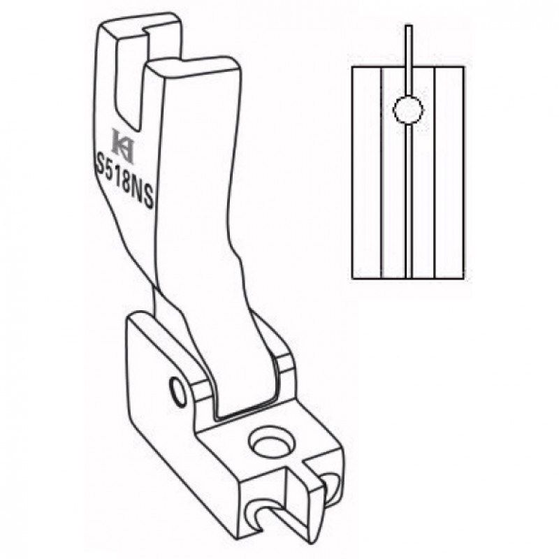 S518NS Zipper Feet — Invisible Zipper Feet with Center Guide