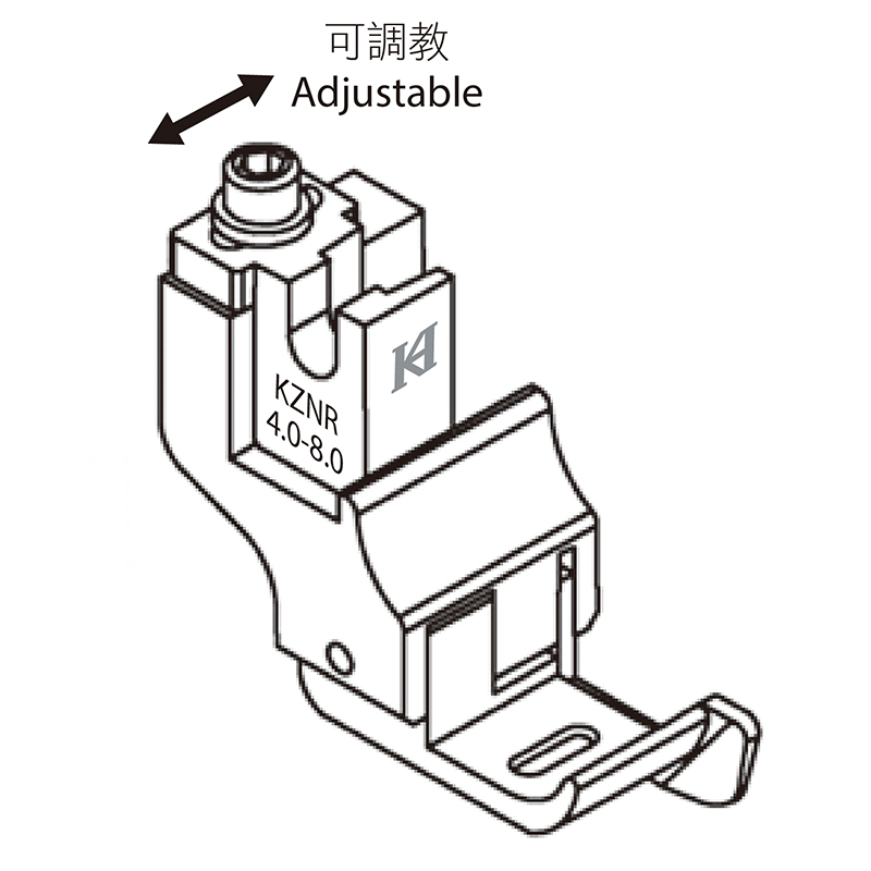KZN-R Guiding Feet — Adjustable Right Guiding Feet