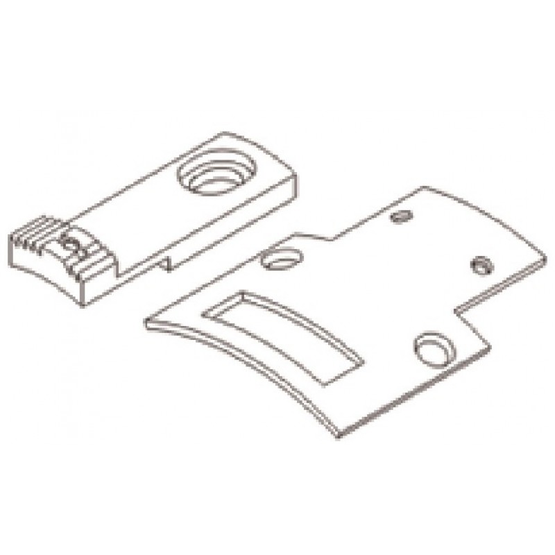 17221 Needle Plate + 17220 Feed Dog — Needle Plate and Feed Dog for Seiko LSC-8B