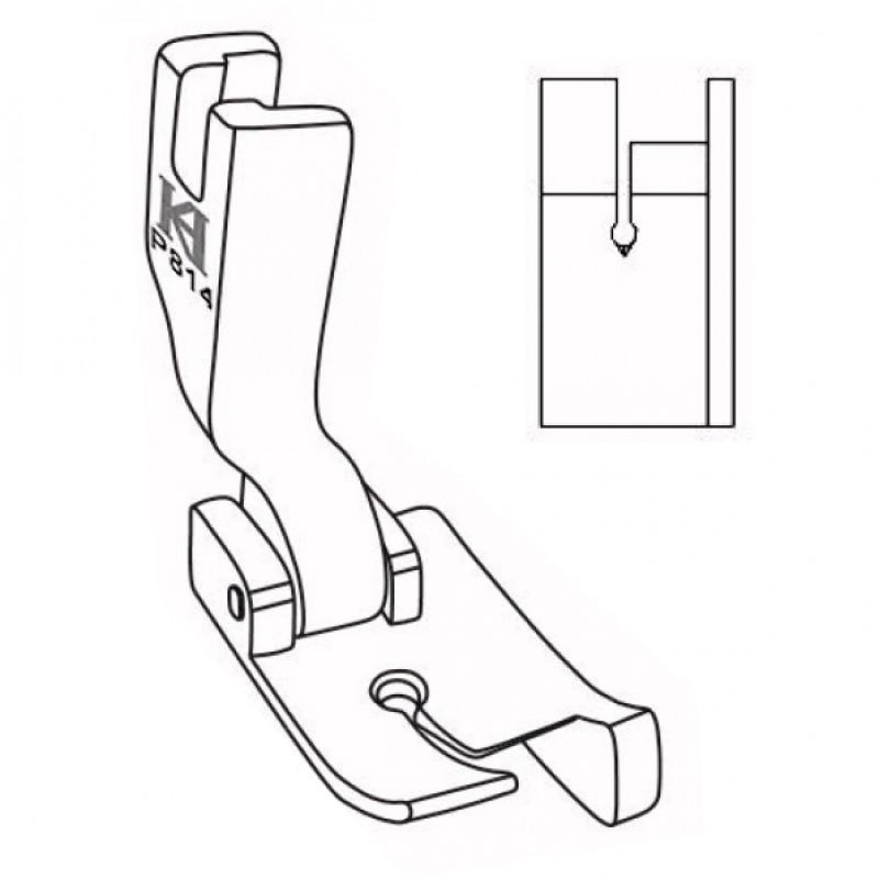 P810-P818 Hinged Raising Feet — Right Hinged Raising Feet *Size: The space between needle hole and right guide.