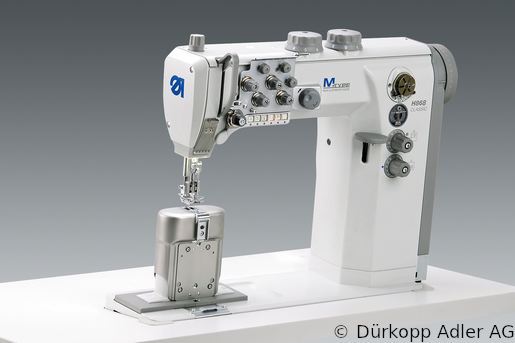 H868-290361 Dürkopp Adler 2-Needle lockstitch post bed bottom feed, needle feed and alternating foot top feed sewing machine (H868 990002 005)