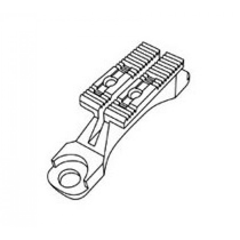 KH1230-FD Feed Dog — Double Needle Feed dog for Durkopp Adler 1230i Feeding area: 24 x 12mm *For 3.5, 5mm feed dog, there is no center groove on it.