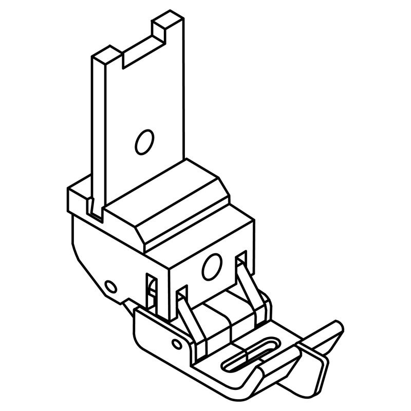 KCP-M Compensating Feet — Compensating feet with Center Guide (for Light Material) Presser feet position can be adjusted. Convertible presser feet shank for Pfaff zigzag or other zigzag machine (e.g. Juki, Singer, Brother).