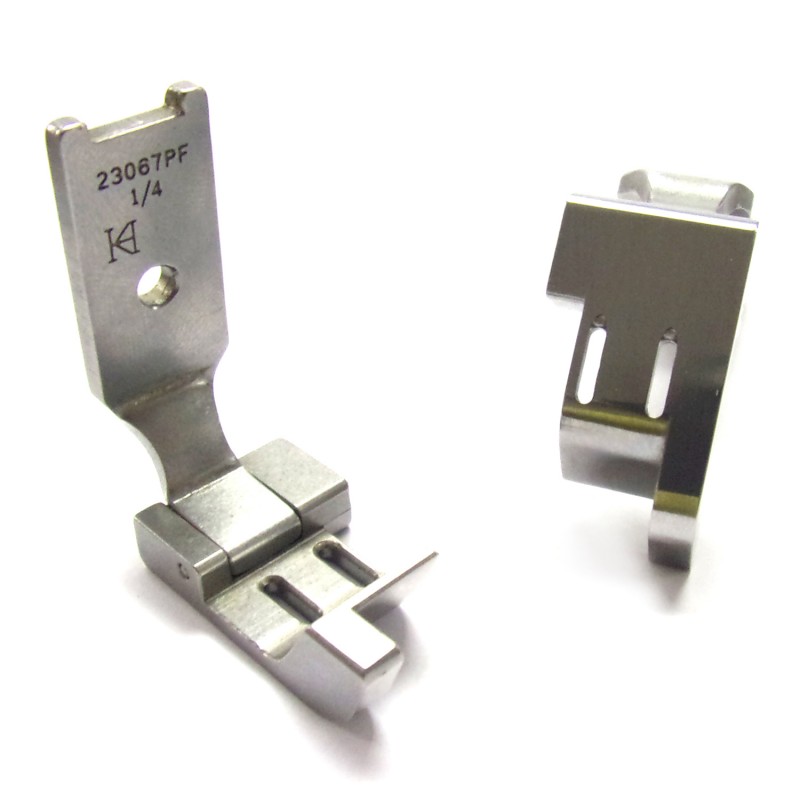 23067PF Presser Feet — Double Needle Presser Feet Gauge set for bra binding. Other Applicable Parts: 23067NP Needle Plate + 23067FD Feed Dog 112607SP Slide Plate
