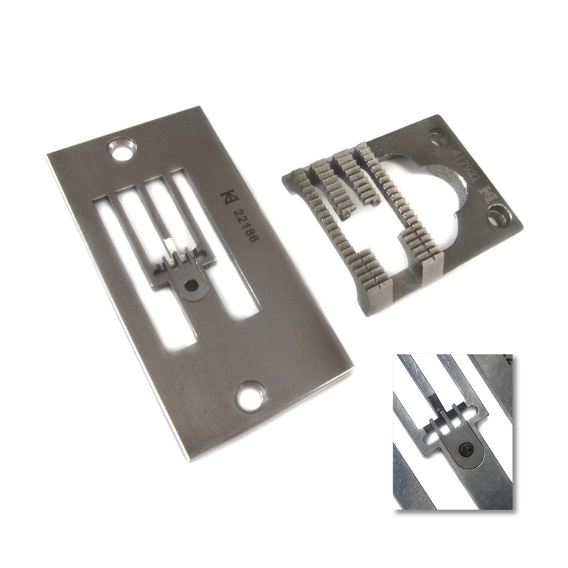 22186 Needle Plate + 417921 Feed Dog — Needle Plate and Feed Dog for Singer / Juki Zigzag Machine Suitable for sewing …