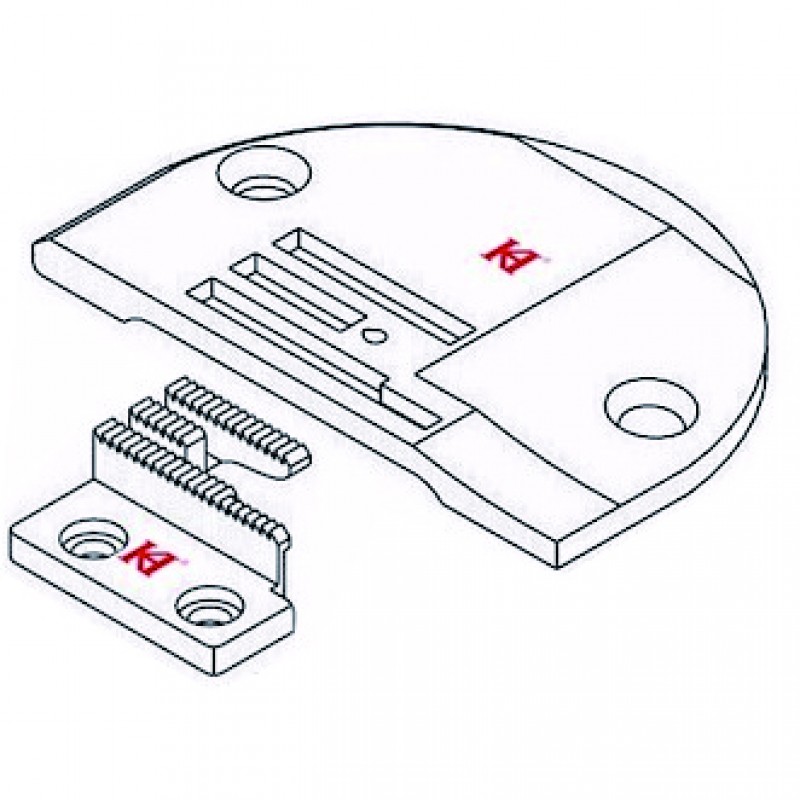 KN9000F Needle Plate + KF9000F Feed Dog — Needle Plate and Feed Dog for Binding (Fine) for Thread Trimmer Machine Suitable for: Juki : 555, 8700 Juki (Thread Trimmer) : 5550, 9000 Brother : 735, 755 Brother (Thread Trimmer) : 7200, etc.