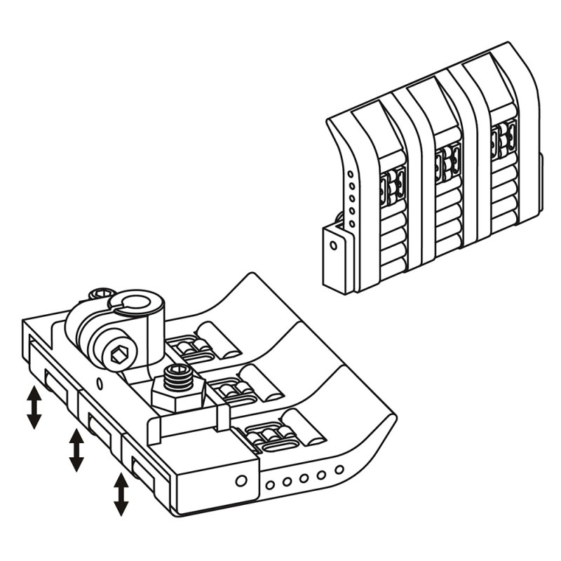 R1406AD Roller Foot — Roller Foot Can sew 3 PVC tapes simultaneously. Use together with KH1404AD gauge set. Needle Space: