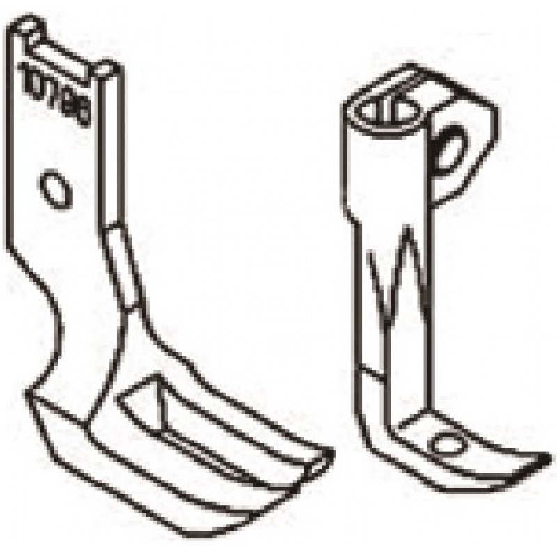 10796 Presser Foot + 10795 Feeding Foot — Regular Feet Set Presser Foot Width : 14.3mm Feeding Foot Width : 6.3mm Suitabl…