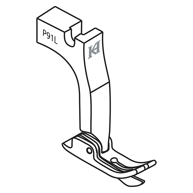 P91L Left Guiding Foot — Left Guiding Feet for Single Needle Machine with Puller *Options: The space between needle hole and left guide