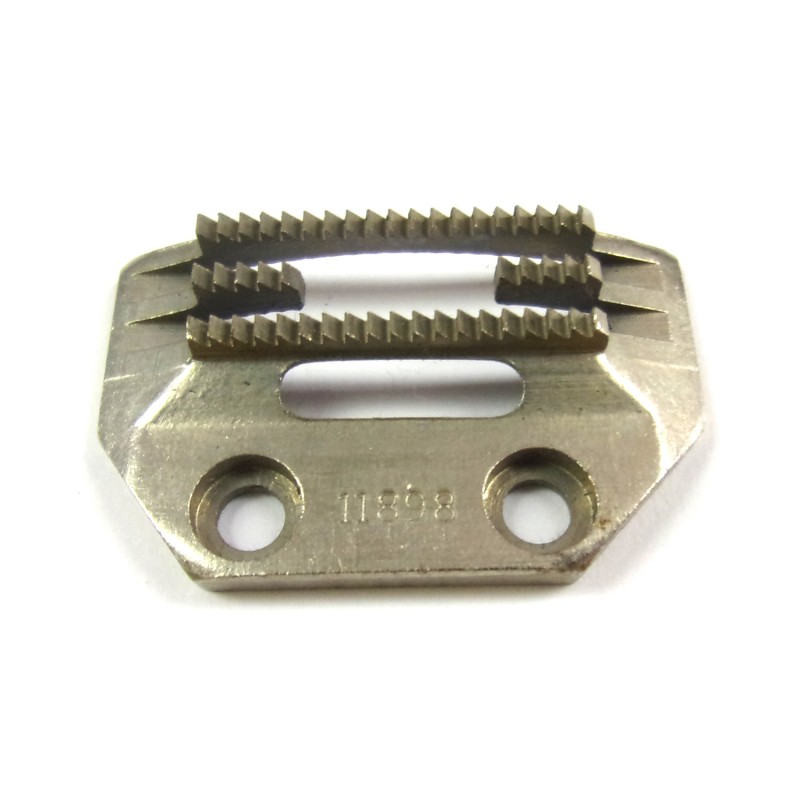 11898 Feed Dog — Feed Dog for Single Needle Lockstitch Flat Bed Machine Teeth in Mid-row: 5T + 5T