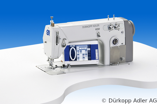 630-10-10 Dürkopp Adler 1-Needle two thread-chainstitch flatbed programmed pre-gathering CNC step motor technology sewing unit (0630 990002 012)