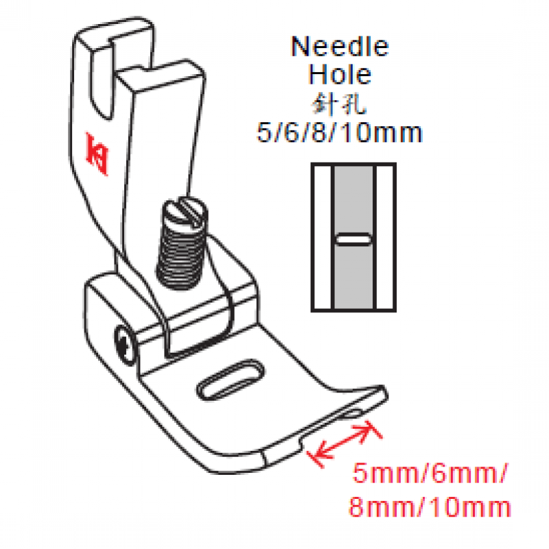 KP438-69 Tape Attaching Foot — Pfaff Zigzag Tape Attaching Foot