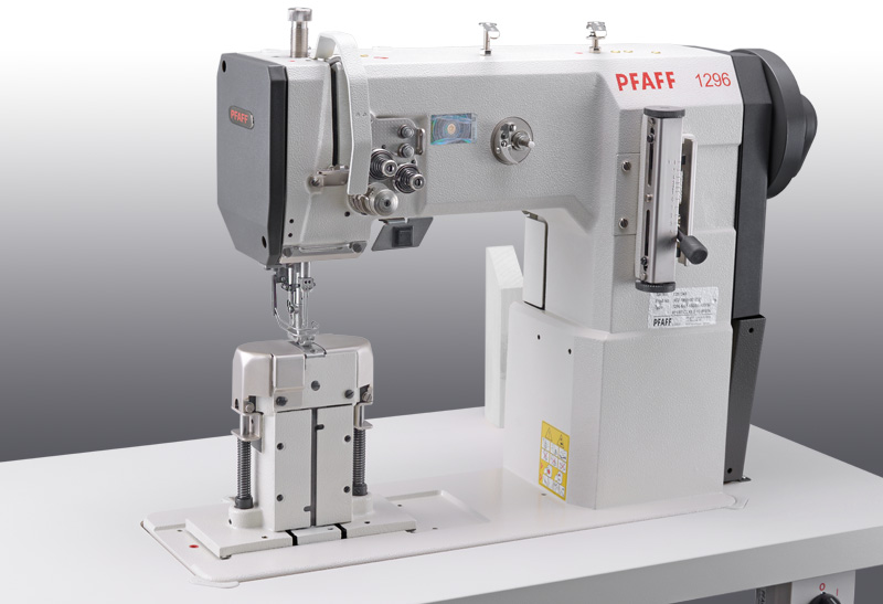 PFAFF 1296  двухигольные швейные машины с колонковой платформой и тройной подачей.