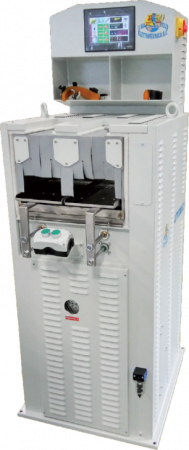 Elettrotecnica BC Mod 241TS/K Автоматическая машина с  2 программируемыми станциями с сенсорным экраном для увлажнения верха обува и повторной активации носка и задника перед затяжкой.