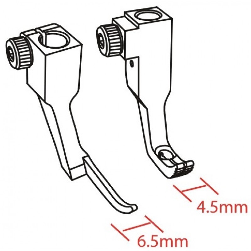 KP1525-L071 Presser Feet — Presser feet width : 6.5mm Feeding feet width : 4.5mm