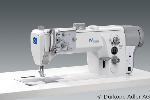 867-190040-M Dürkopp Adler 1-Needle lockstitch flatbed bottom feed, needle feed and alternating foot top feed, integrated sewing drive sewing machine (0867 990202 006)