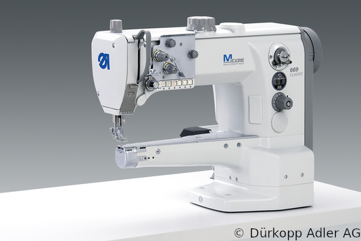 669-180112 Dürkopp Adler 1-Needle lockstitch cylinder arm bottom feed, needle feed and alternating foot top feed sewing machine (0669 990002 040)