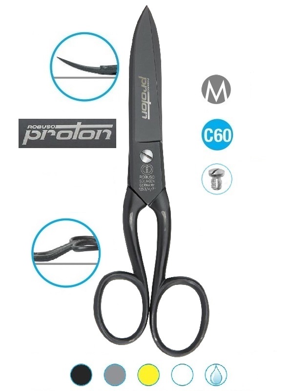 ROBUSO-proton 1253/4/S/7". Ножницы Solingen для обрезки кромок пропитанных арамидных, углеродных и стеклотканей