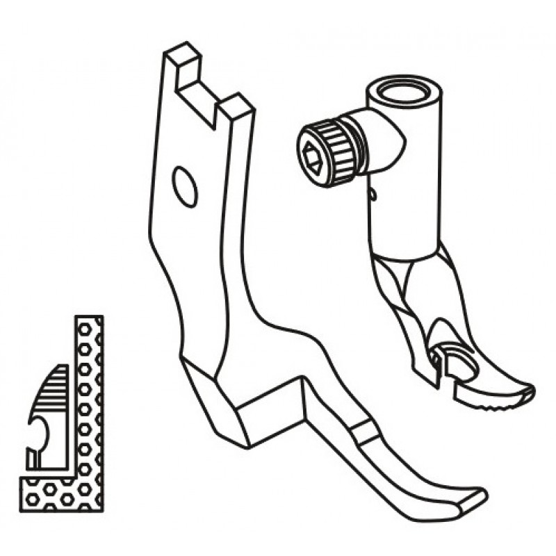 KP1245LN Cording Feet — Left Cording Feet Set Presser foot width : 11.4mm Feeding foot width : 5.2mm