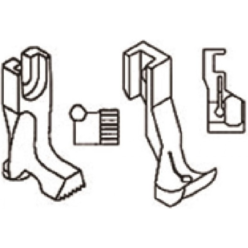 U194A Presser Foot + U195A Feeding Foot — Piping Feet Set From groove to needle hole : 2mm Suitable for: